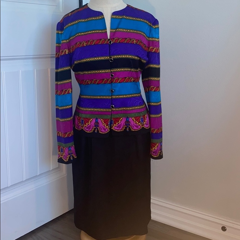 **SOLD** Vintage Papéll silk suit